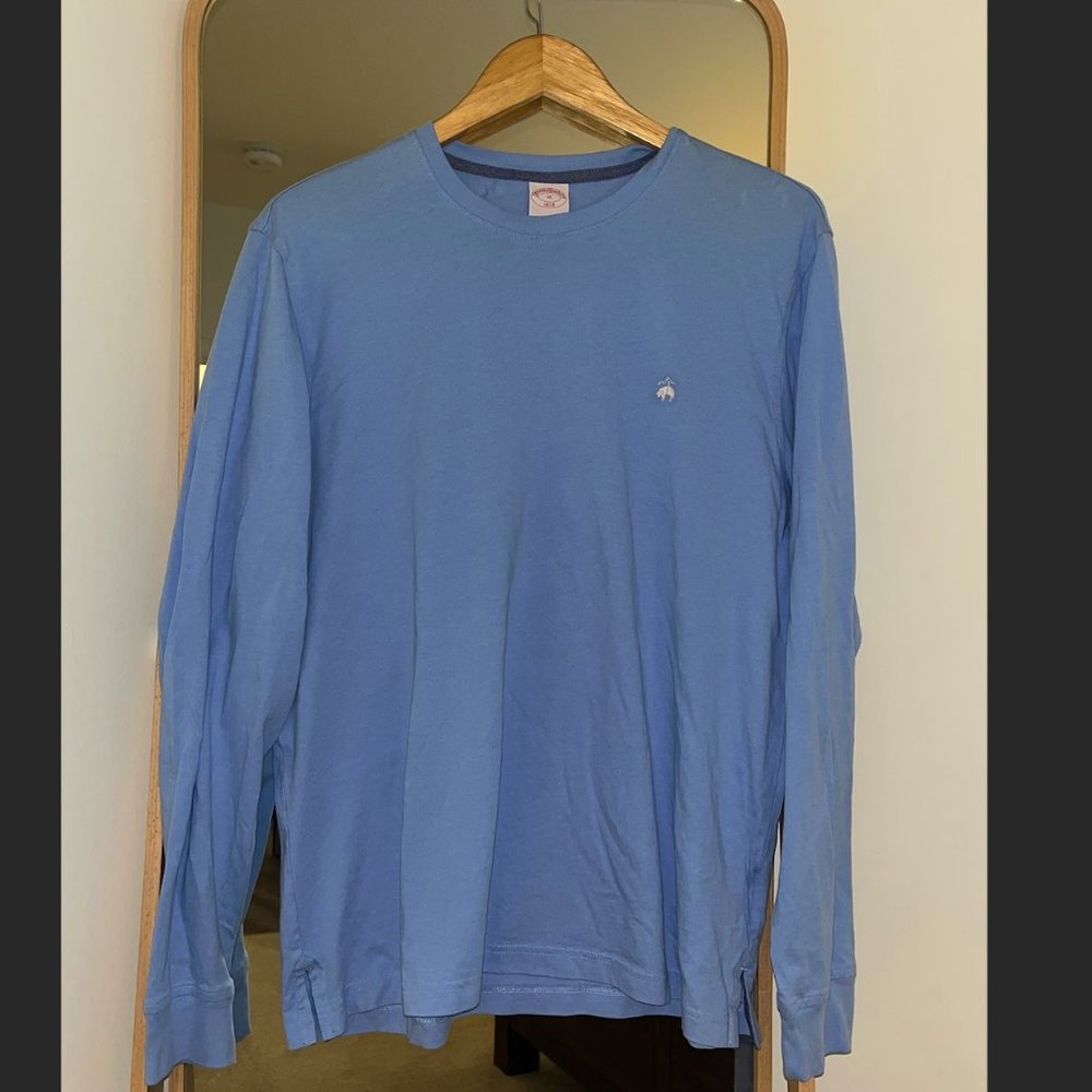 Brooks Brothers Men's Supima Cotton Long-Sleeve Logo T-Shirt XL